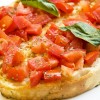 Fresh bruschetta chopped tomato basil